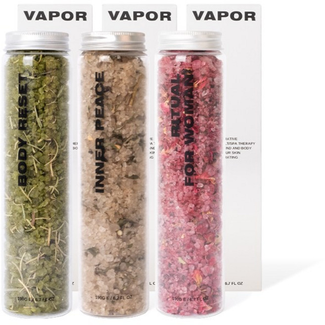 리베이퍼 아로마 사해소금 입욕제 3종 반신욕 배쓰솔트 세트, 1개