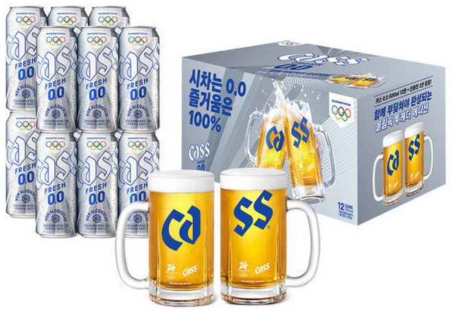 카스제로 올림픽 투게더 에디션팩, 12개, 500ml