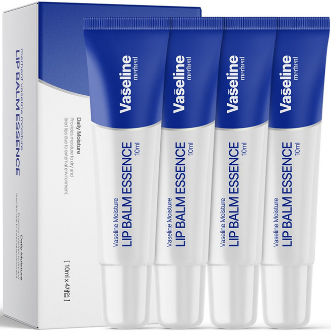 메르헨트 바세린 모이스처 립에센스 10ml x 4구 립밤 립케어 립크림 보습 케어 무색 대용량, 4개