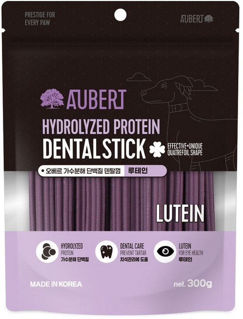 오베르 가수분해 강아지 덴탈스틱, 1개, 300g, 루테인
