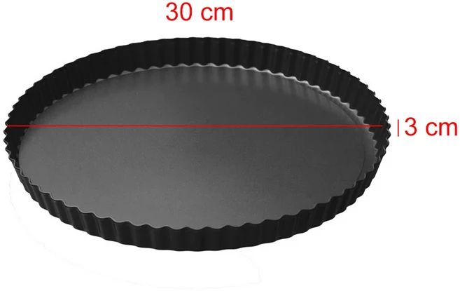 오닐리니 3~12인치 탄소강 타르트 팬 케이크 틀 (탈착식 바닥 포함) 파이 키슈 치즈 디저트 베이킹 용품, 03 30x3cm