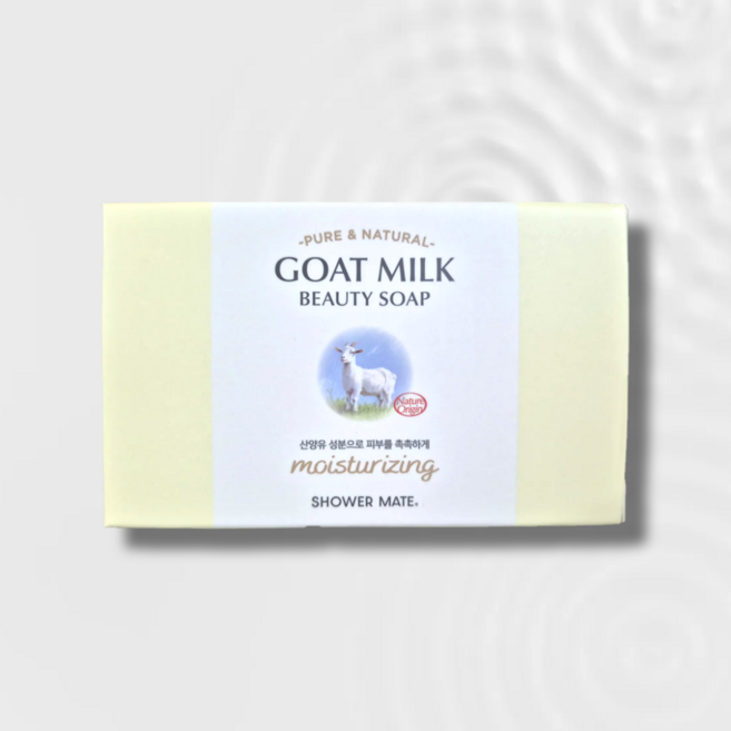 샤워메이트 뉴 산양유 비누 부드러운 밀크향, 1개입, 80g