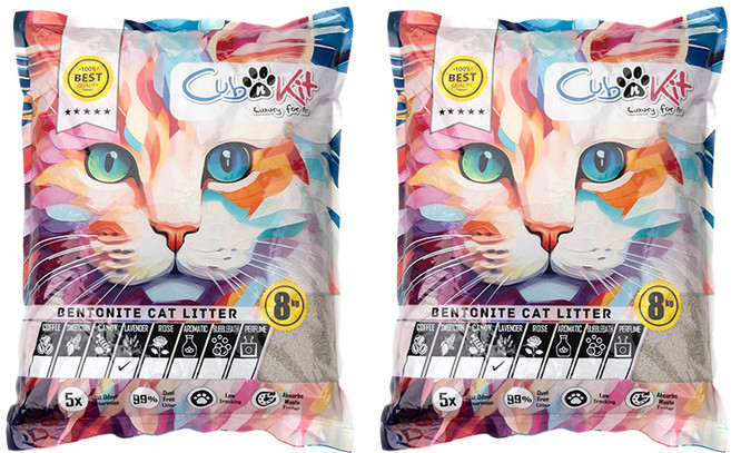 대용량 고양이 모래 벤토나이트 응고형 8kg 2개, 애완용품향, 20L