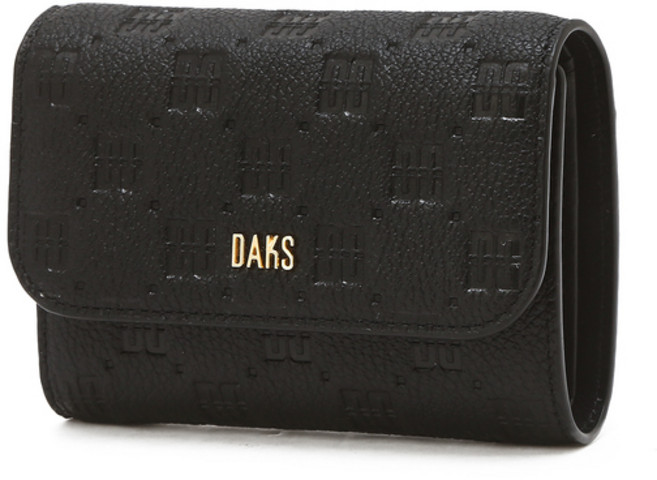 24FW [스테디셀러] 블랙 DD로고 소가죽 반지갑 WCWA4F601BK