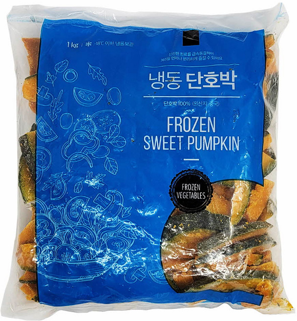 냉동야채 유피 단호박 슬라이스 1kg, 1개