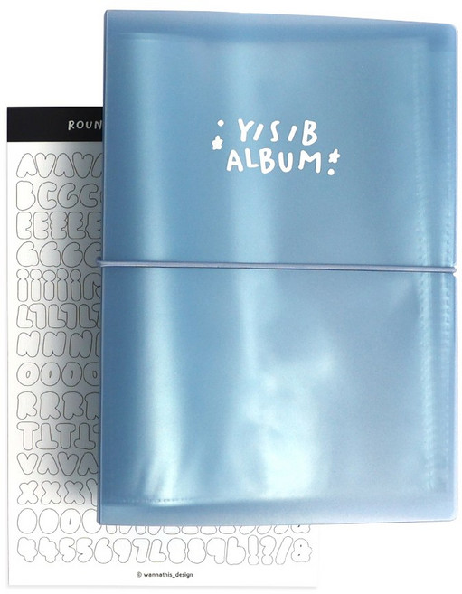 커스텀 포토인생 네컷 사진 앨범 포토북 + 스티커, 20매, 4x6네컷 블루