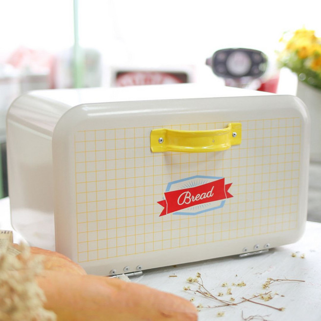 레트로 브레드박스형 식탁 위 영양제 약 정리함, 1개, 대형