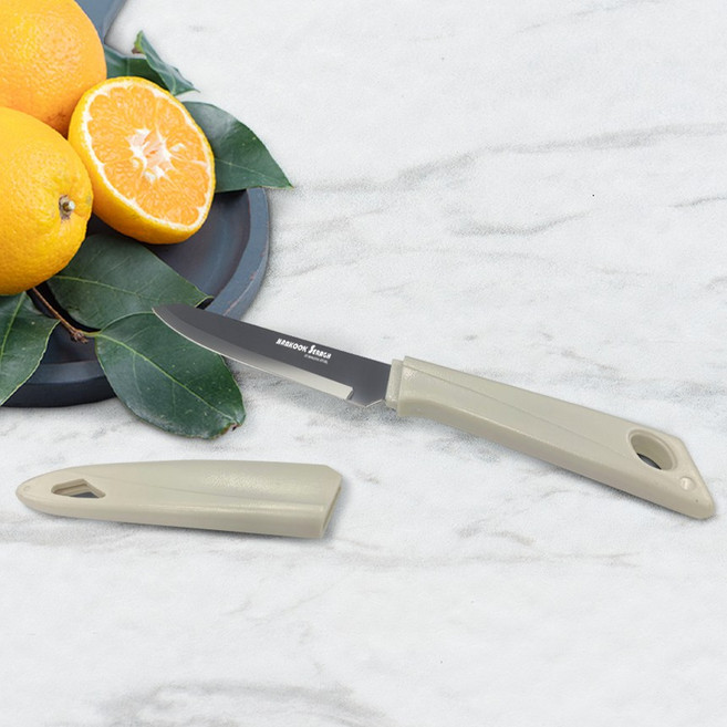 벅칼 프리미엄 집과도 스텐 고급 주방 과일 칼, 다홍색, 1개