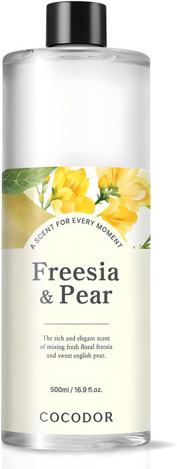 코코도르 대용량 디퓨저 리필, 프리지아앤페어, 500ml, 1개