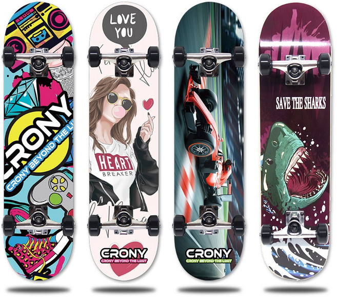 크로니 스케이트보드 S3 31인치 보드, 타입1_그래피티, 1개