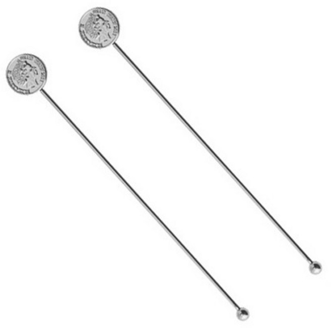 벨르디자인 머들러 원형 엘리자베스, silver, 2개