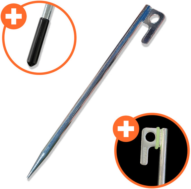 위드차차차 캠핑 텐트 콜팩 단조팩 타프 핑거 팩 S45C, 22cm, 1개