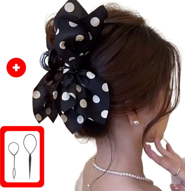 갬부지 똥손완성 왕리본 집게핀 세트