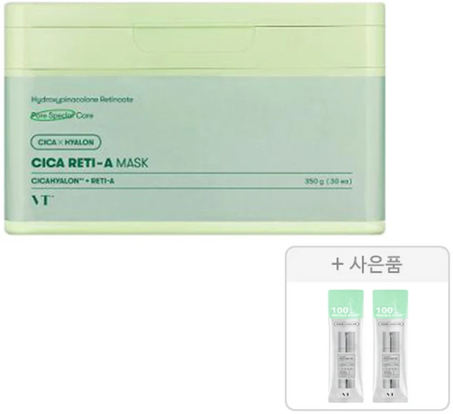 VT 시카 레티-에이 마스크 350g(30매) 1개 + 증정(리들샷 100 스틱 파우치 2개), VT 시카 레티-에이 마스크 350g, 30매, 1개+ - 쿠팡