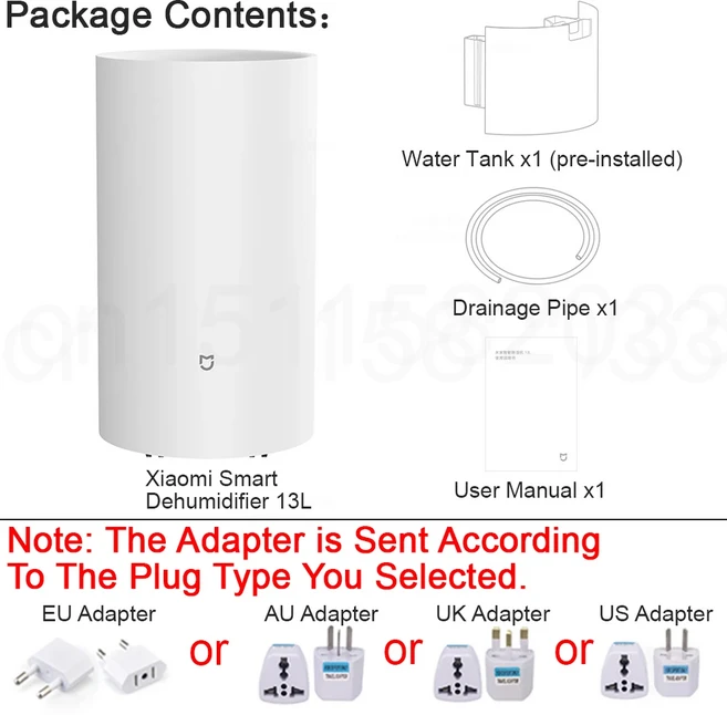 샤오미 미지아 스마트 제습기 가정용 사무실 지하실 수분 공기 저소음 앱 리모컨 13L, 01 Dehumidifier 13L, 05 AU