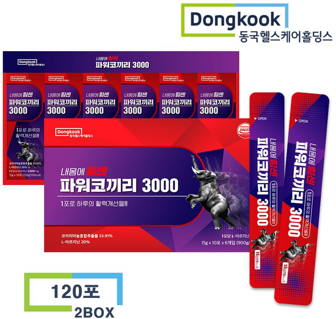 동국 파워코끼리3000 15g x 120포 2BOX [원산지 :국산], 2개, 900g