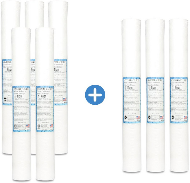 미국산 미제 에버퓨어 E-20 전처리필터 4개 20인치 하우징용, 선택02_필터 5+3=8개