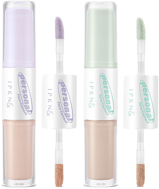 입큰 퍼스널 톤 코렉팅 컨실러 듀오, 1개, 라벤더+그린