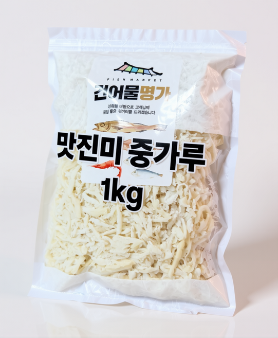 국내가공 맛진미 진미 중가루 1kg 진미채 파지 일미 가루 맛진미채 오징어채 업소용 중부시장, 1개
