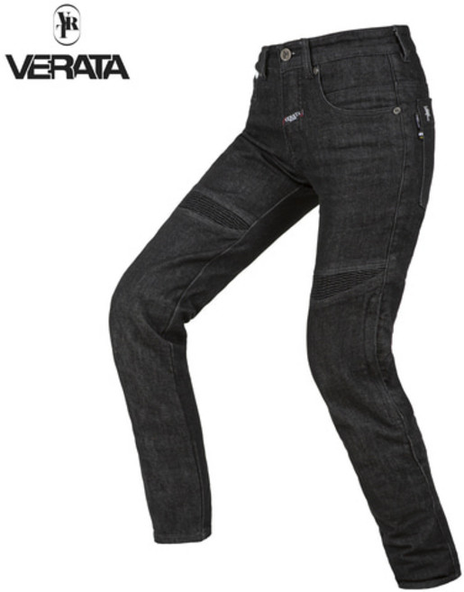 VERATA 베라타 흑청 라이딩진 청바지 ORIGIN 41 [무릎 골반 보호대 포함], 블랙진, 32