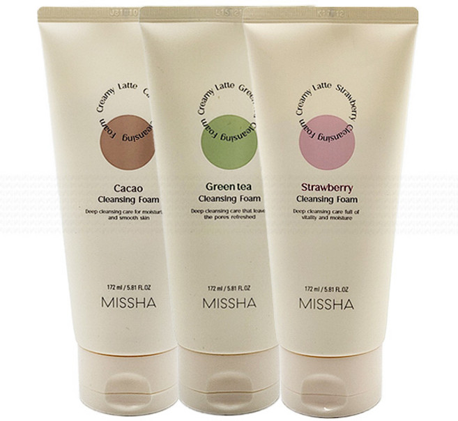 크리미 라떼 클렌징 폼 (녹차2+딸기1), 단품, 1개, 172ml