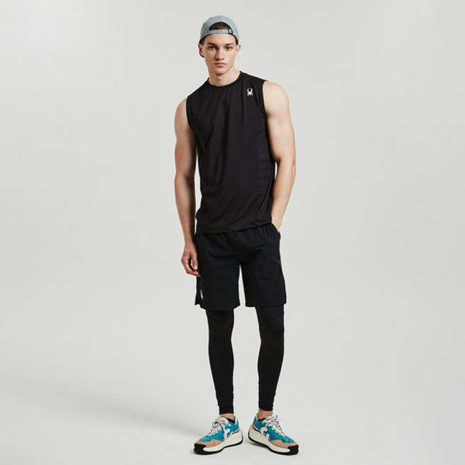 스파이더 남성 냉감 4WAY 스트레치 사선 반바지 SPJMCNTR201MBLK JIS498 VVI511