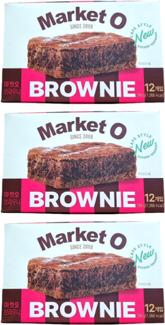 오리온 마켓오 리얼브라우니12P(240g), 240g, 3개