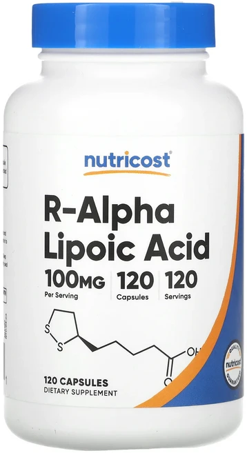 Nutricost r-알파리포산 100mg 캡슐 120정, Nutricostr-알파리포산100mg캡슐120정, 1개 - 쿠팡