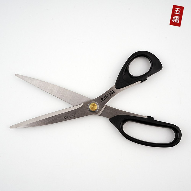 오복가위 업소용 강한가위 한손형 잘드는 주방 식가위 1P, 1개