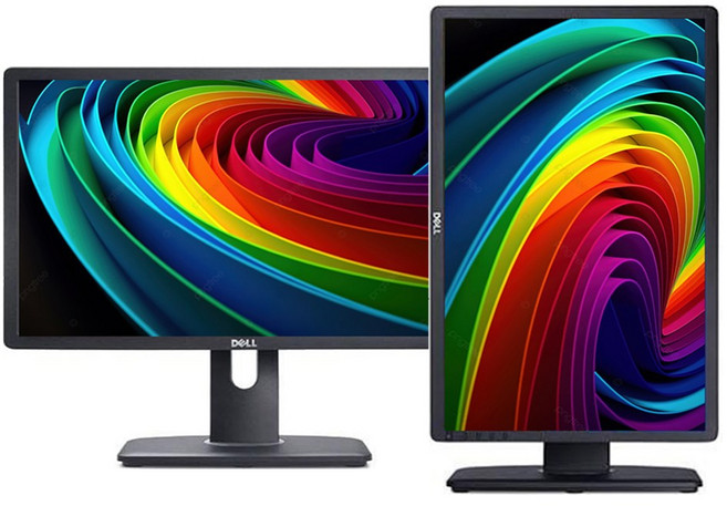DELL 22인치 23인치 24인치 피벗 모니터 IPS 광시야각 높낮이 사무용 업무용 컴퓨터 중고, 61cm, DELL 24인치 피벗