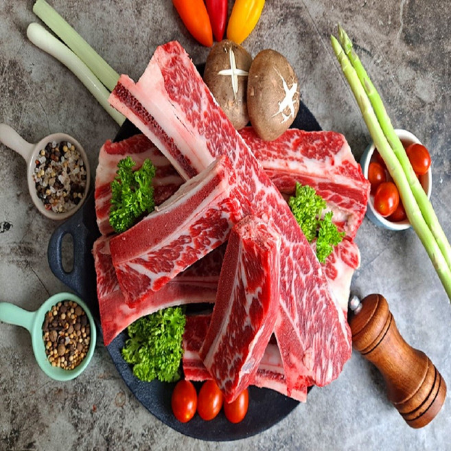 미국산 쇠고기 우대갈비 꽃갈비 캠핑고기 숏커팅(롱커팅에반) 1kg, 1개