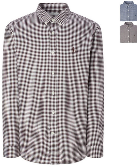 헤지스 맨 체크 면 긴팔 캐주얼 셔츠 95~120 size 남성 의류 간절기 남방