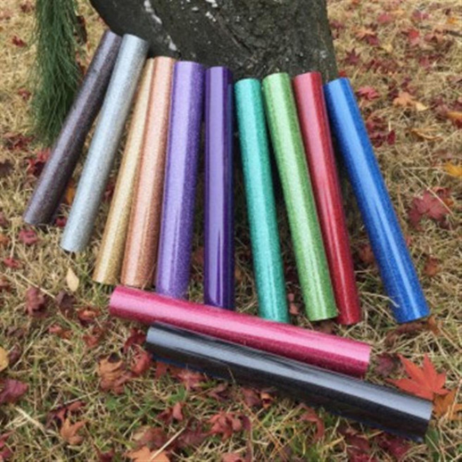 [글리터 전사지] 미터단위판매 (고정폭50cm) - 열전사지 열전사필름 글리터지, 진한은색, 1개