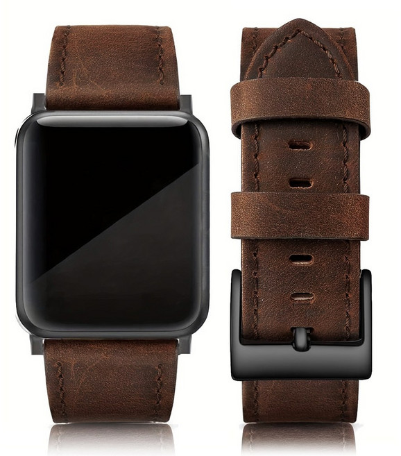 손목공방 애플워치 소호 가죽 스트랩, 코냑 브라운