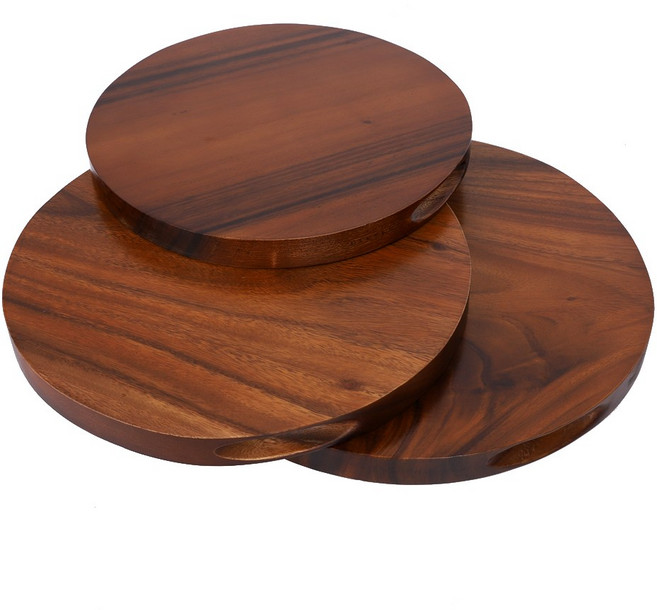 원목 원형도마 (몽키포드/소 중 대) 나무도마 빵도마 진열 트레이 우드쟁반 원목 타르트 까눌레 디저트진열