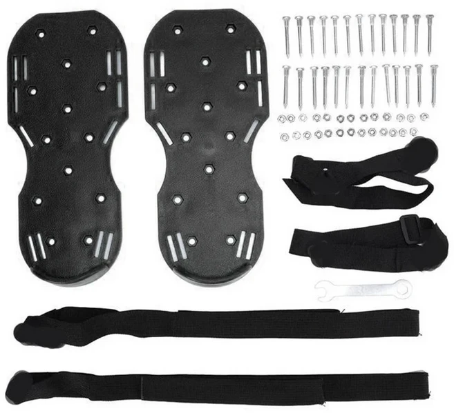 정원 네일 신발 잔디 토양 도구 통풍기 스파이크 용수철 베이스 정원 듀얼, 01, 01 Grey