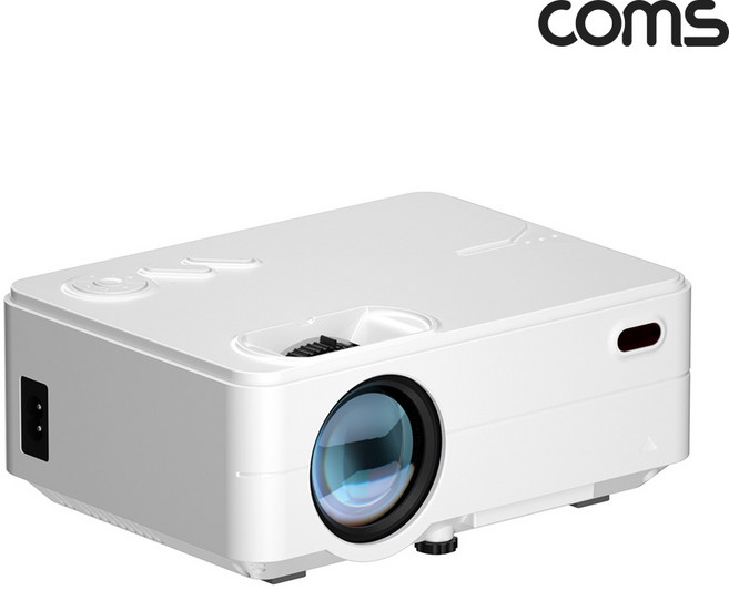 Coms 스마트 빔프로젝터 무선 와이파이 미러링 1080P FHD RE342M, 본상품선택, 1개