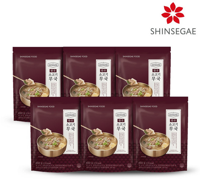 [신세계푸드] 호텔컬렉션 한우 소고기무국 450g x 6팩, 6개