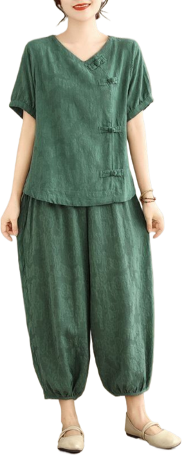 용태원여성 여름 면마 개량한복생활한복 세트