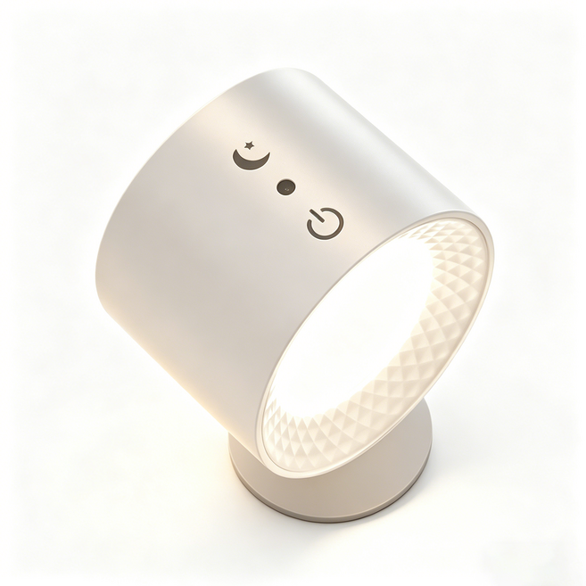 LED 遙控壁燈 免插電磁吸燈 Type-C 充電 觸控調光, 簡約白-【燈+遙控】