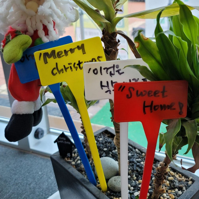 화단 화분 식물 이름표 팻말 꺾임 대형 30cm 나무 라벨 꽃_ 202676345EA