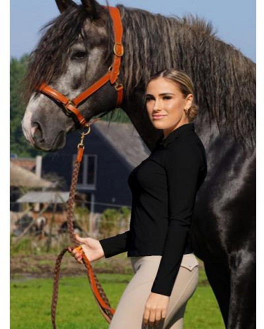 승마복 승마자켓 승마부츠 말부츠 여성용 승마 셔츠 부드러운 긴 소매 상의 라이더 쇼 베이스레이어 티셔츠 의류 착용 패션, 30) Black - M, 1개