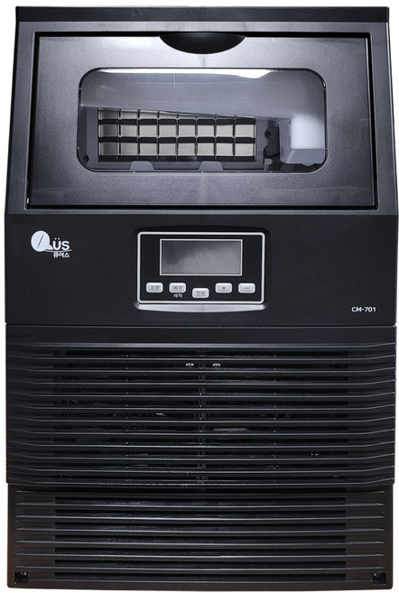 큐어스 쭌커피 공냉식 커피샵 카페 음식점 업소용 위생 아이스메이커 큐브 투명 사각 얼음 큐어스제빙기 CM701, 설치/아쿠아필터1번2번세트