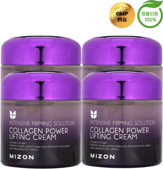2+2 미즈온 콜라겐 파워 리프팅 크림 75ml, 4개 - 쿠팡