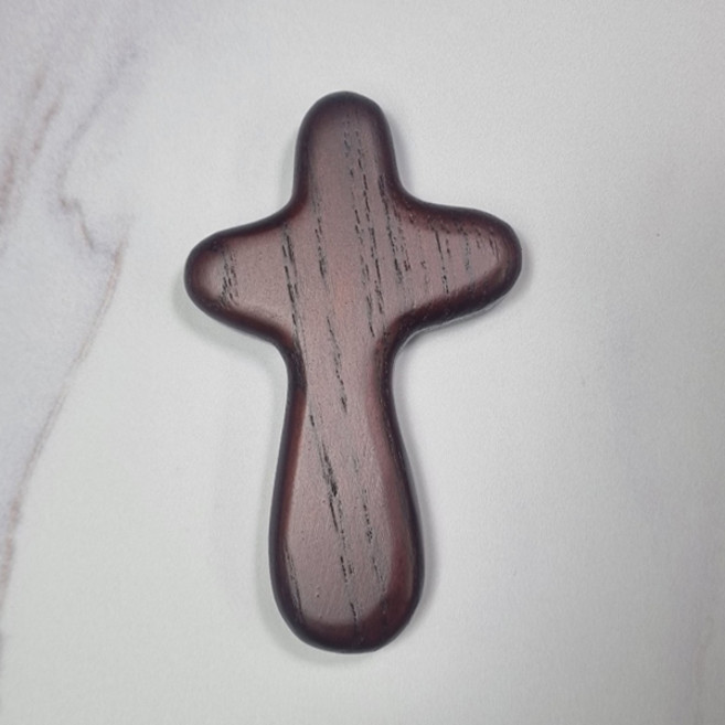 참죽원목 기도십자가 다크체리 새신자선물용 심방용 성물 기독교백화점, 1개