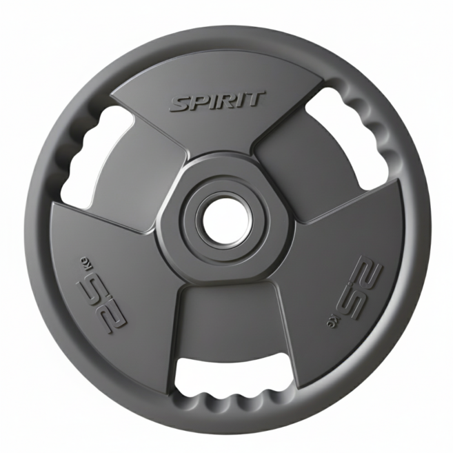 SPIRIT 三孔環保PU槓片 2.5KG-10KG – 環保材質、舒適握感、多種重量選擇，滿足您的健身需求, 單色, 1套, 2.5kg