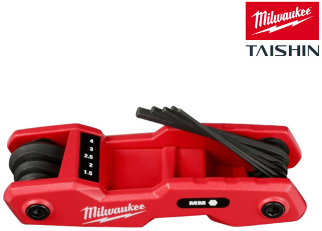 밀워키 신제품 48-22-2182A 접이식 육각 렌치 8pcs mm, 1개