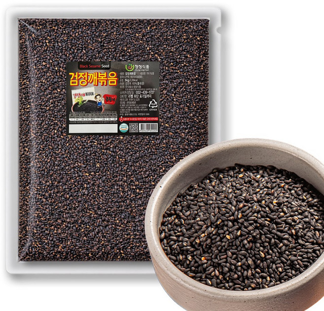청정식품 HACCP 풍미가득 고소한 수입산 검정깨볶음 1kg, 1개