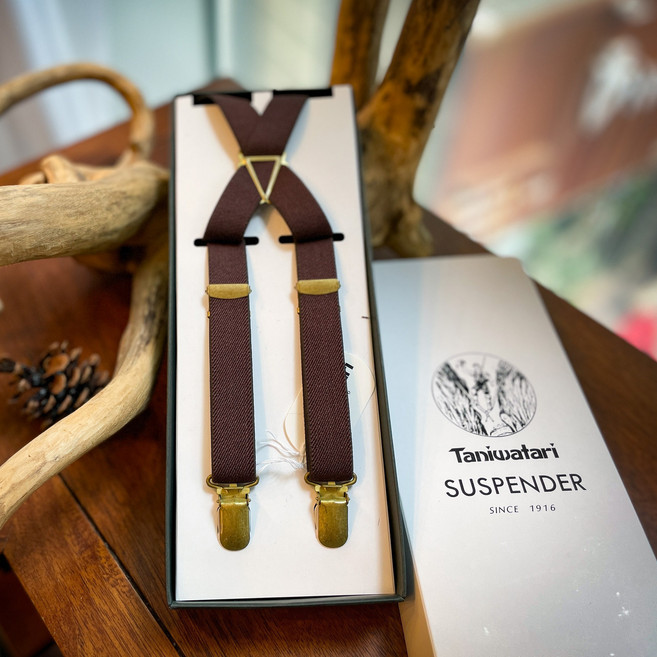 정품 타니와타리 20mm 솔리드 Suspenders Braces Taniwatari 수입서스펜더 X타입 X클립 X형 멜빵 브레이스 슬림형 캐주얼