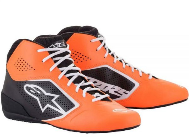Alpinestars TECH-1 K START V2 신발 - ONG FL BLK WHT - 13